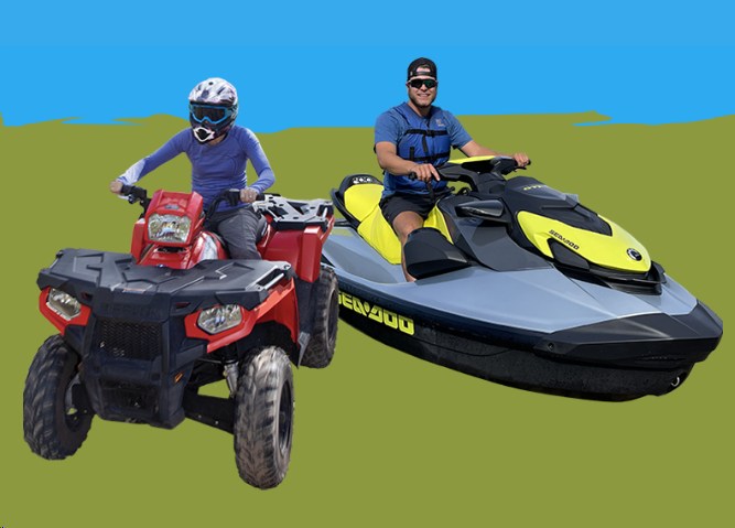 ATV riding around the outskirts of Orlando near vacation home rental on acres