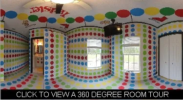 Twister themed game bedroom